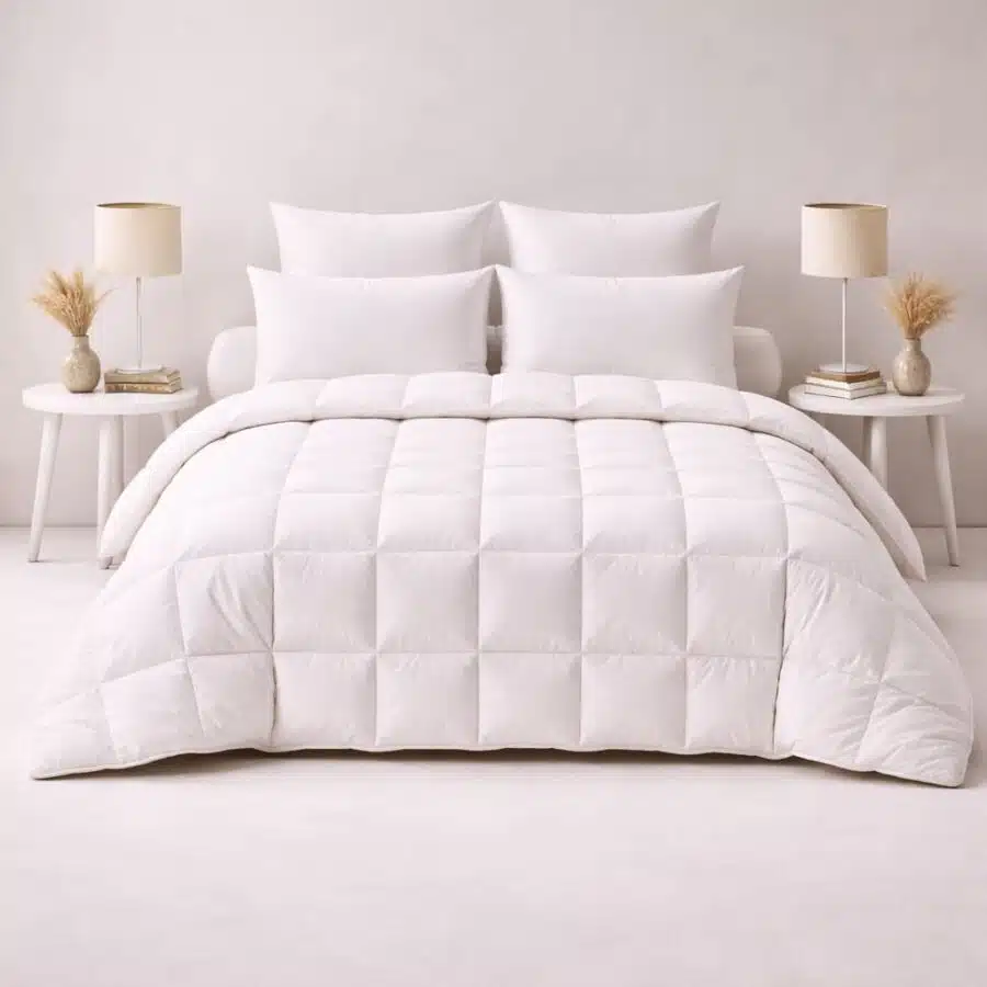 Couette satin de bambou respirante et hypoallergénique luxe