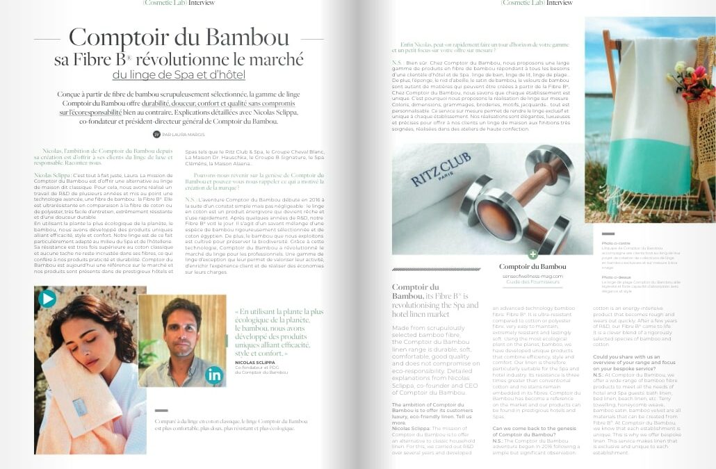 Comptoir du Bambou, sa Fibre B® révolutionne le marché du linge de Spa et d’hôtel
