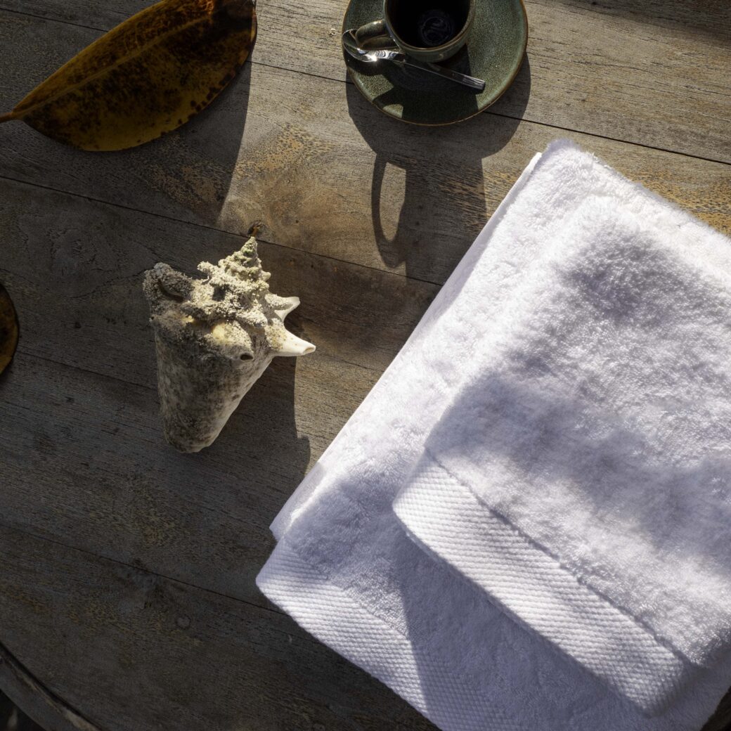P1013117-Edit Découvrez l'élégance naturelle avec ces serviettes en fibre de bois délicatement posées sur une table en bois rustique. Associant la chaleur du bois à la douceur de la fibre de bois, ces serviettes apportent une touche de luxe à chaque repas. Accompagnées d'un coquillage exotique et de morceaux de corail, cette mise en scène évoque un voyage côtier, invitant à savourer des moments de détente et de raffinement dans un cadre inspirant.