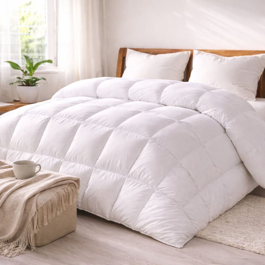 Couette haut de gamme pour hôtel, garnissage premium et confort optimal