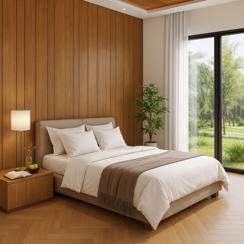 Texture lisse et éclatante du satin de bambou photographiée en gros plan.