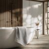 Serviette de toilette en lyocell de bambou naturelle et durable