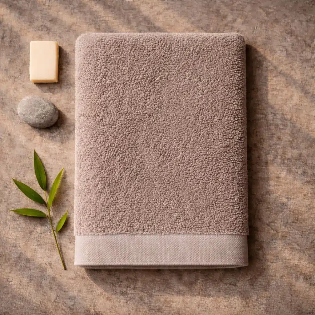 Serviette en bambou naturelle au design moderne et épuré