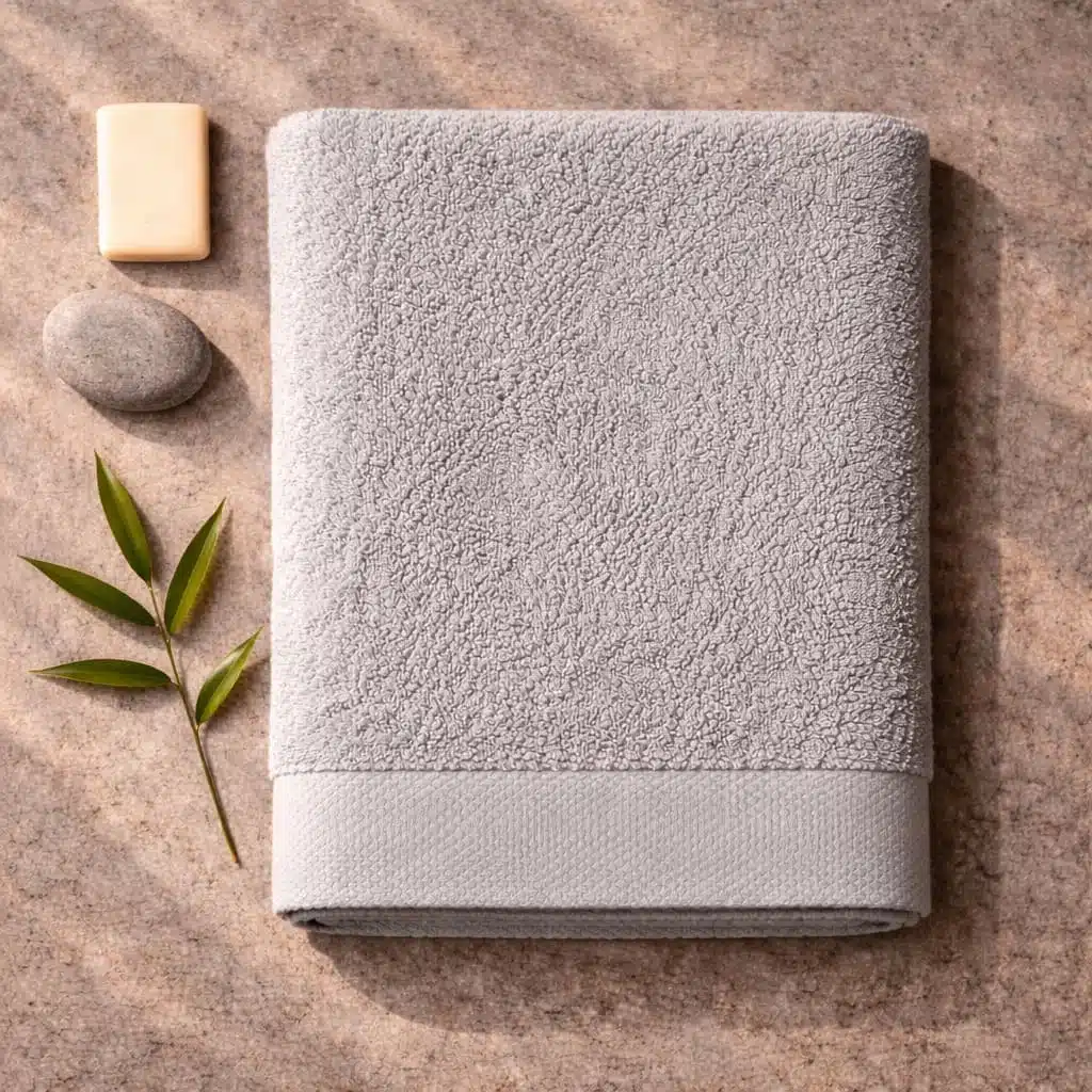 Drap de bain en bambou ultra doux finition élégante