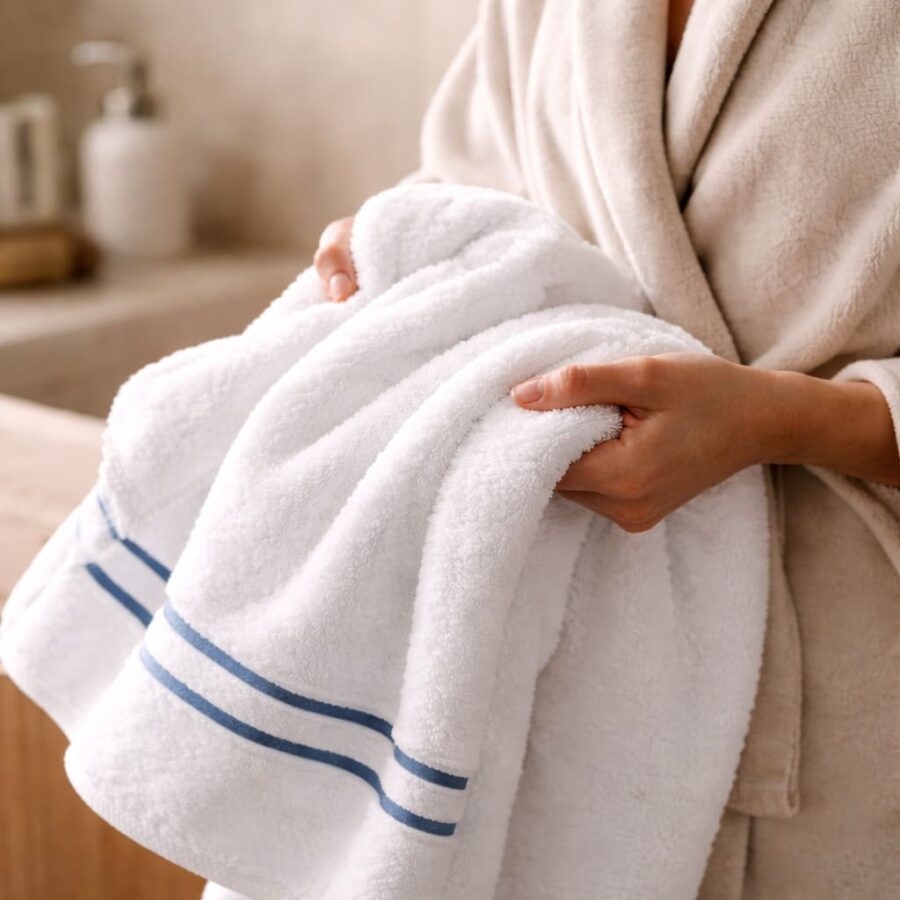 Drap de bain en bambou Comptoir du Bambou, design minimaliste et confort exceptionnel