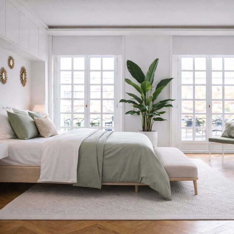 parure de linge de lit de luxe. Comptori du bambou est la référence du linge haut de gamme