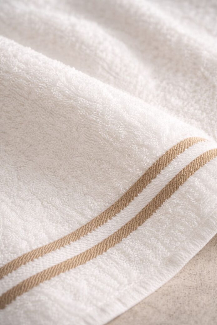 Serviette de bain en gros plan