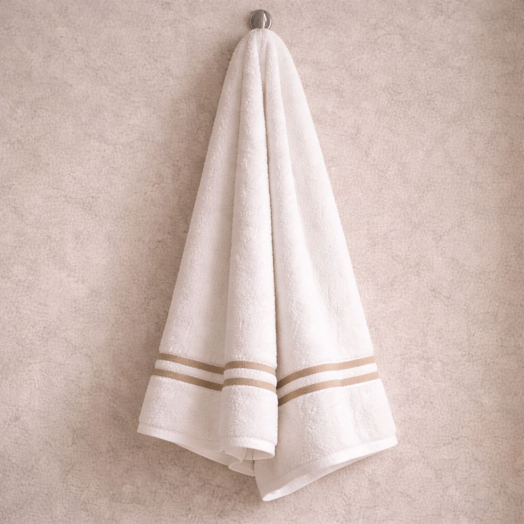 Serviette de luxe sur porte-manteau