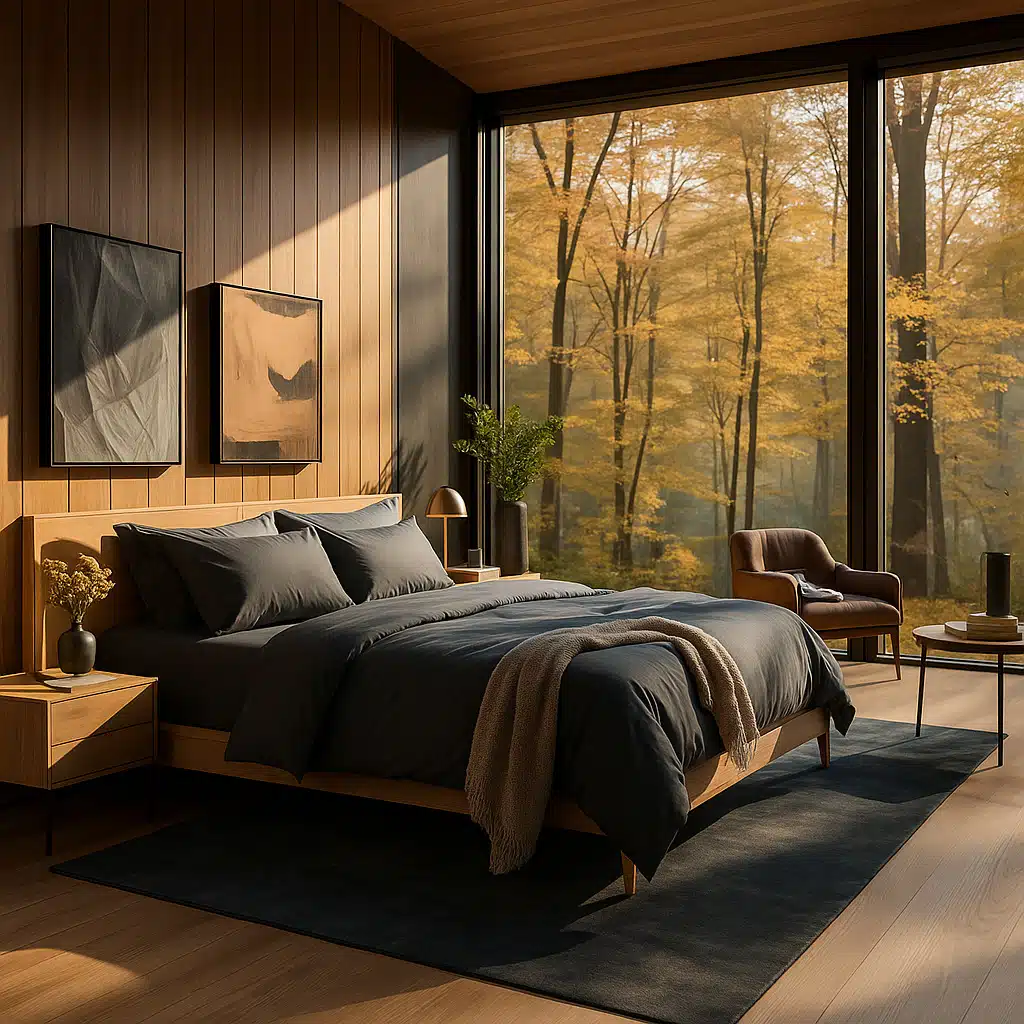 Housse de couette en fibre de bambou, texture satinée et finition haut de gamme