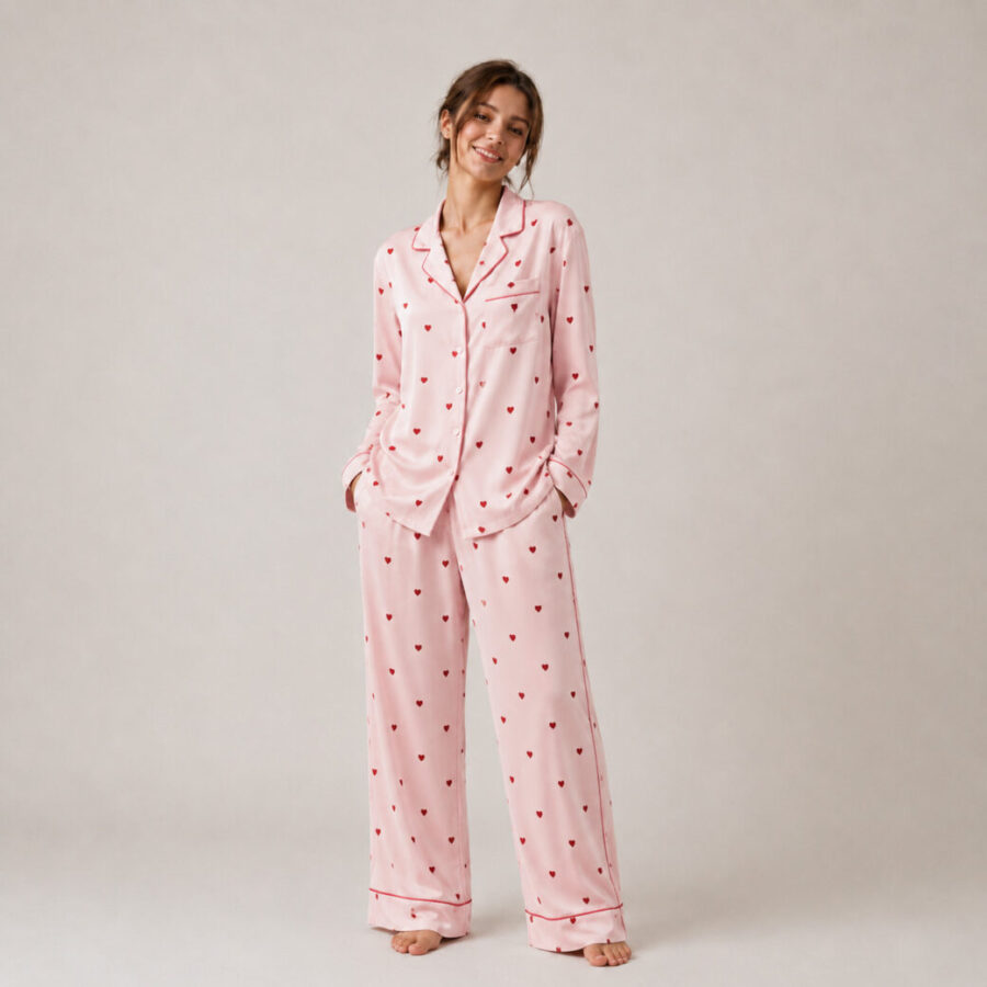 Pyjama Bambou - Motif Coeur